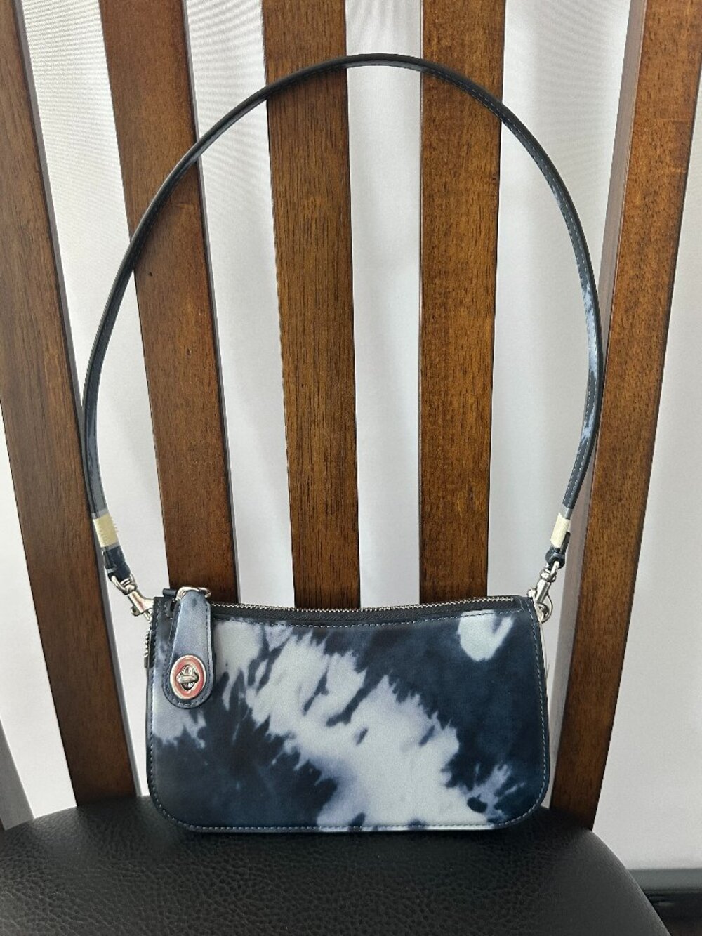 Coach Penn Midnight Navy & White Tie Dye Shoulder Bag Style #C2457-CU040 *NWT*